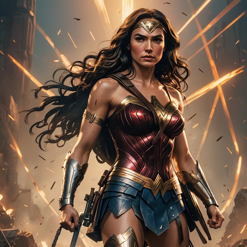 Wonder Woman Portrait in Pixar-Inspired 3D Style