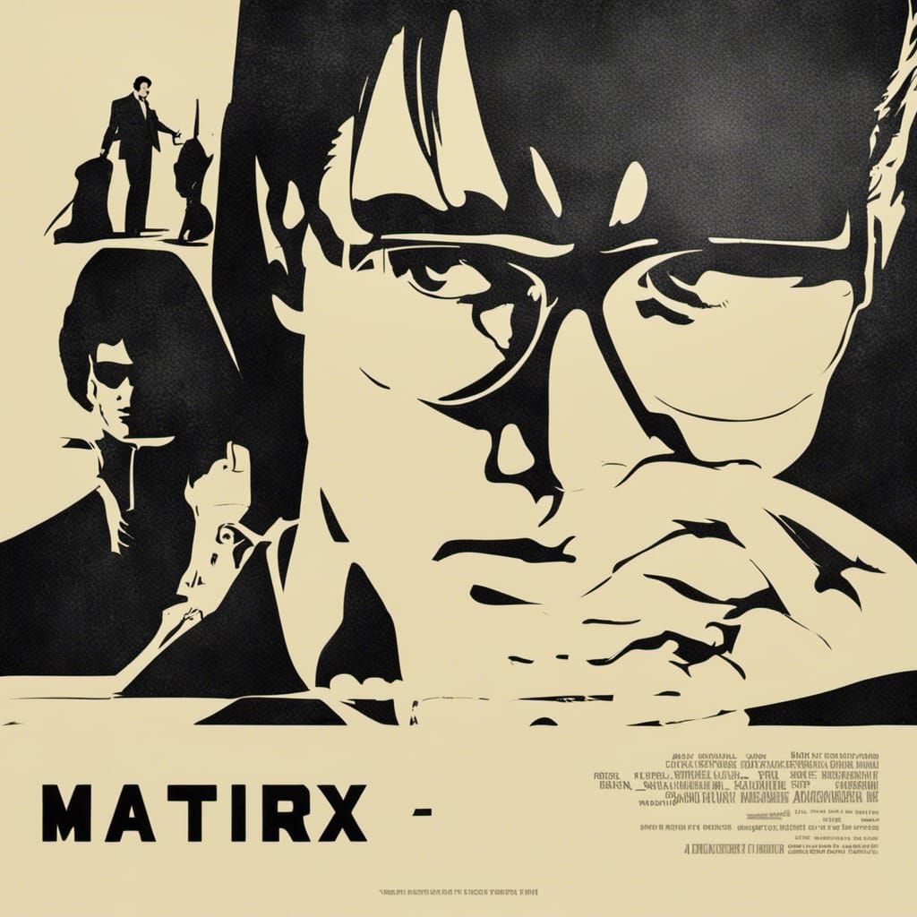 The Matrix: 1960s Style Movie Poster