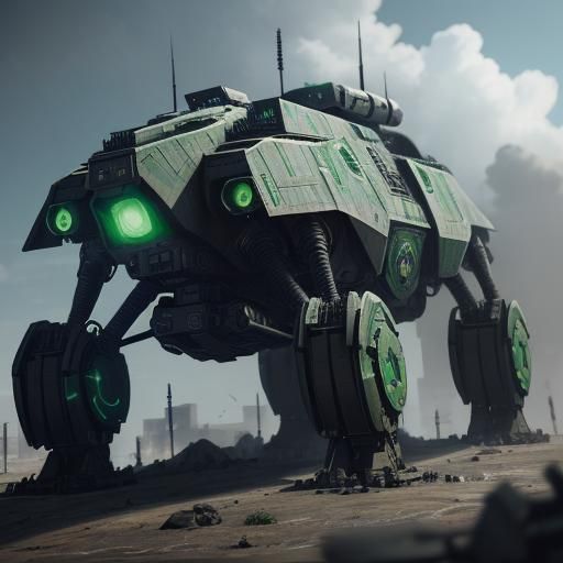 Futuristic UNSC Urban Gausshog in Sci-Fi Scene