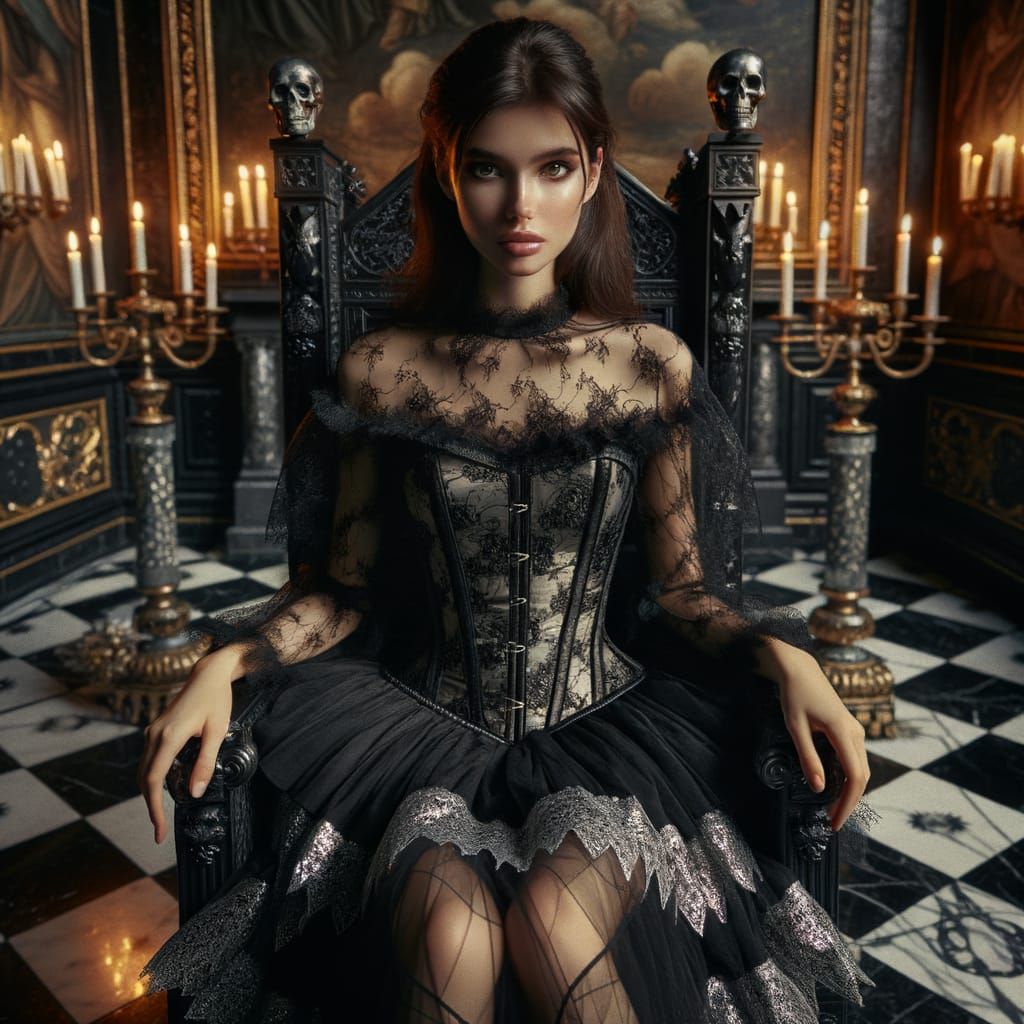 Gothic Princess in Castle Dungeon