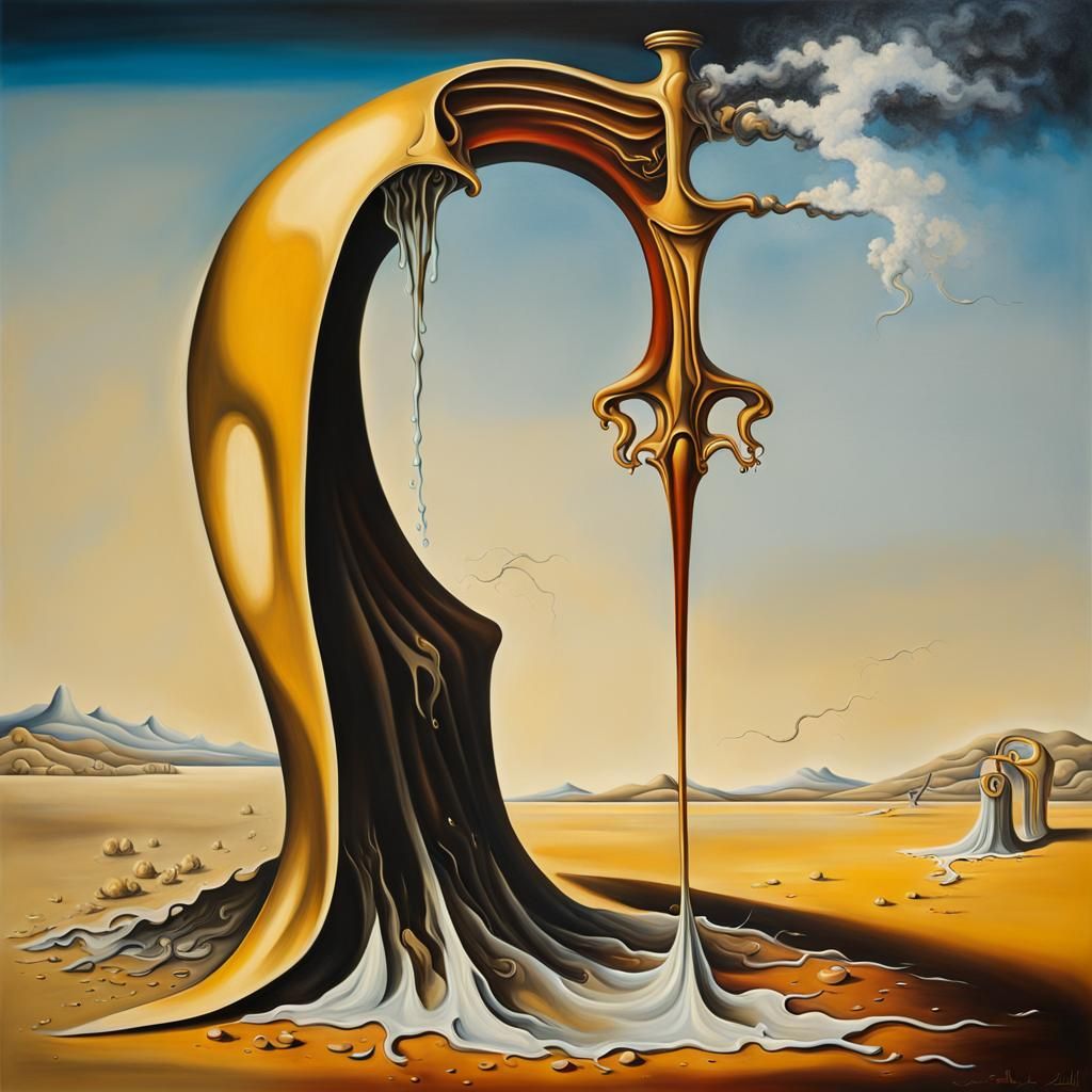 Surreal Explosive Scythes in Dali Style