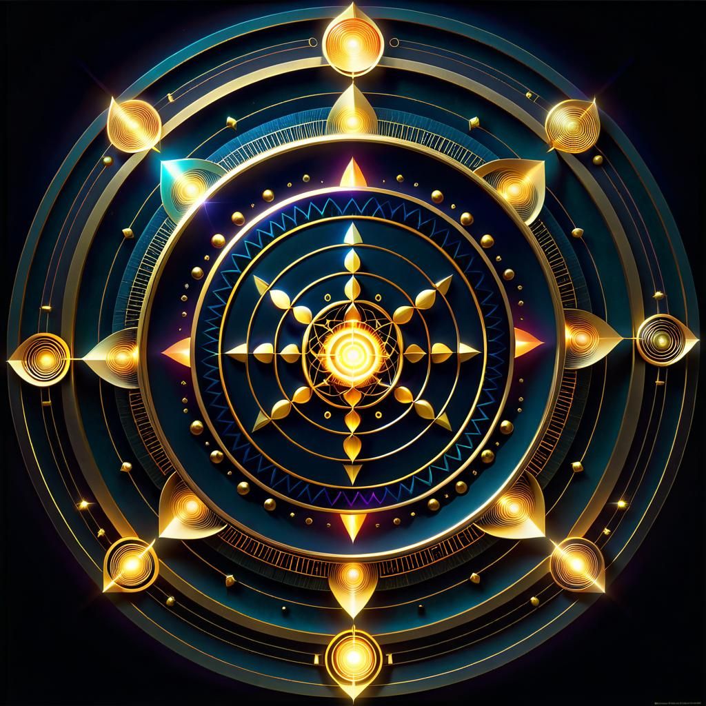 Sacred Geometry: Ancient Healing Shrine in Vivid Color