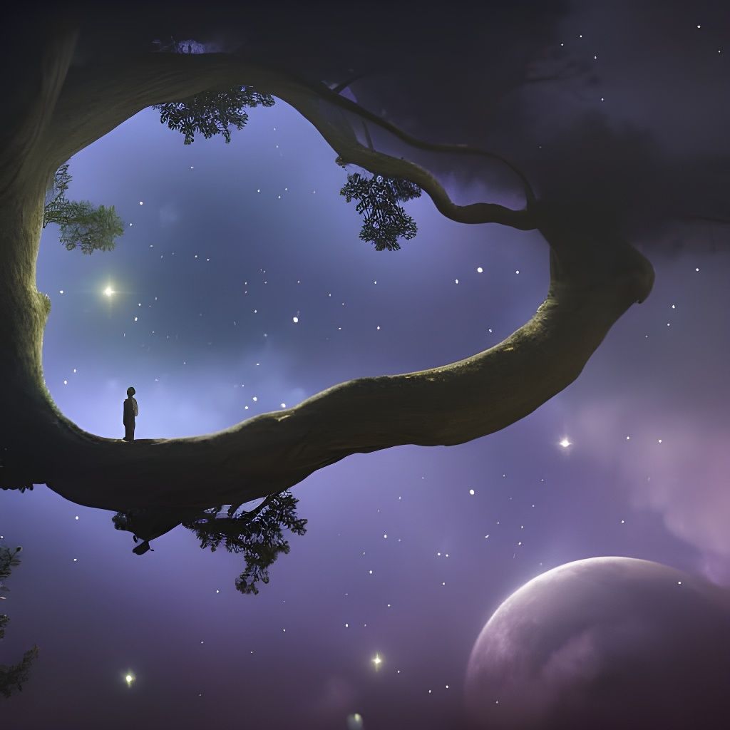 Starry Night Sky Digital Art in Hyperrealism