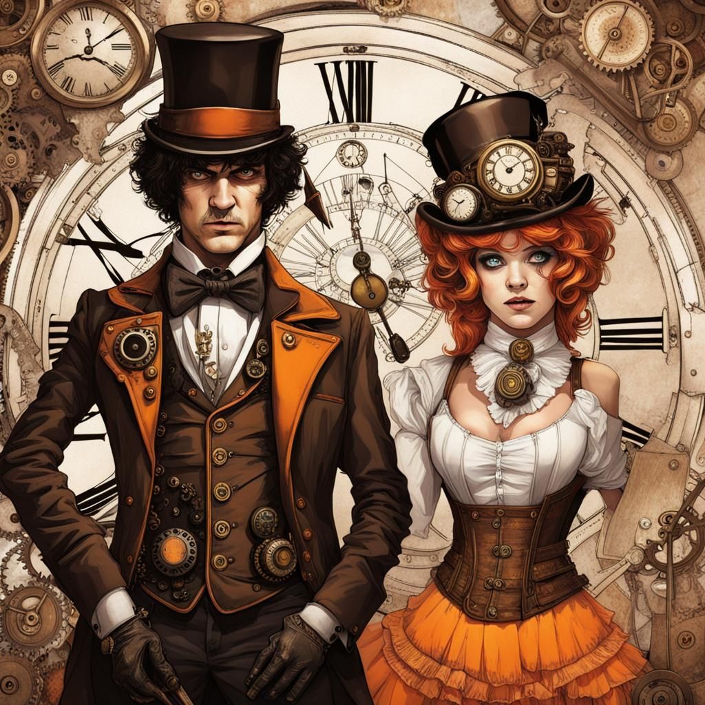 Steampunk Clockwork Orange Mechanical Design