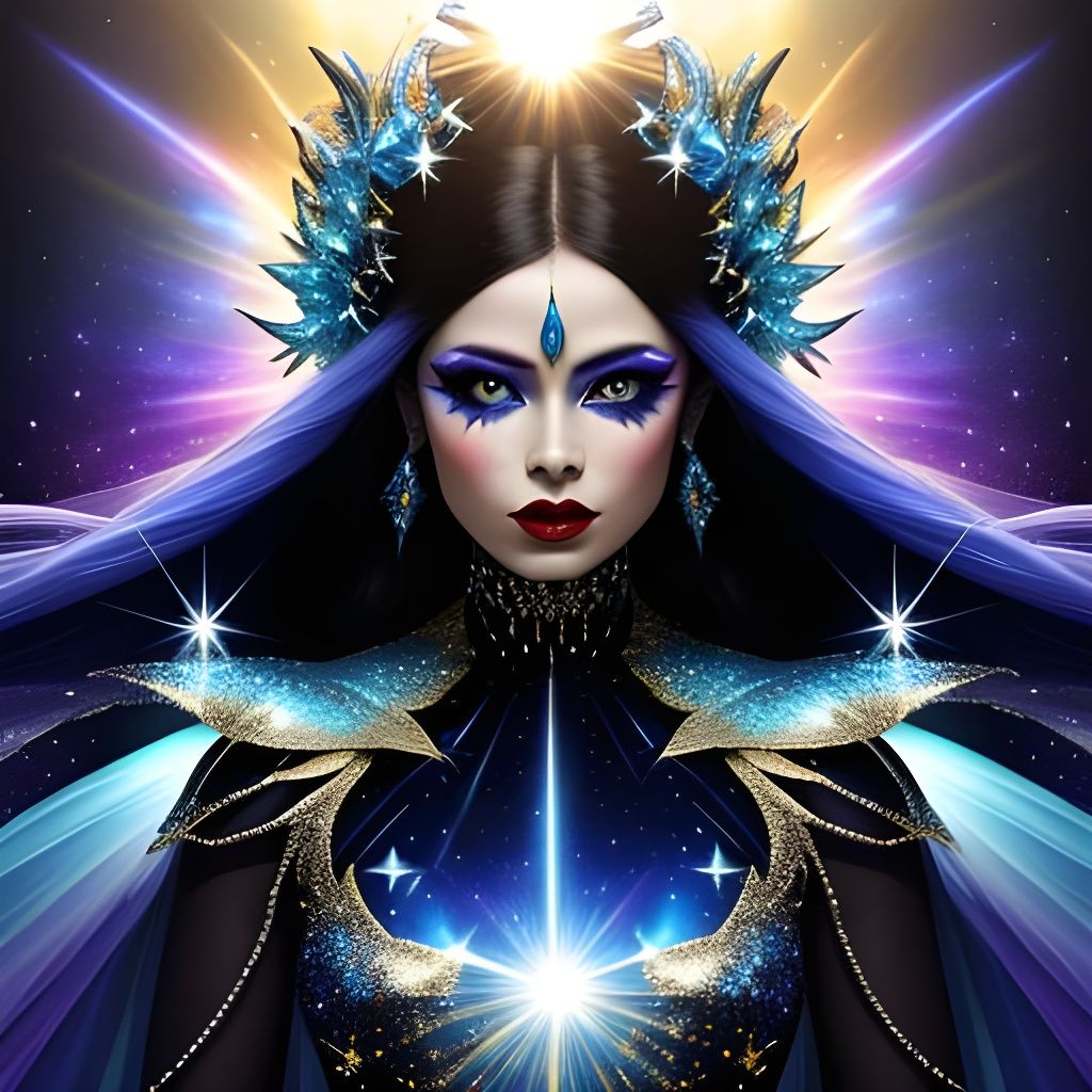 Pop Art Alien on Catwalk in Starscape