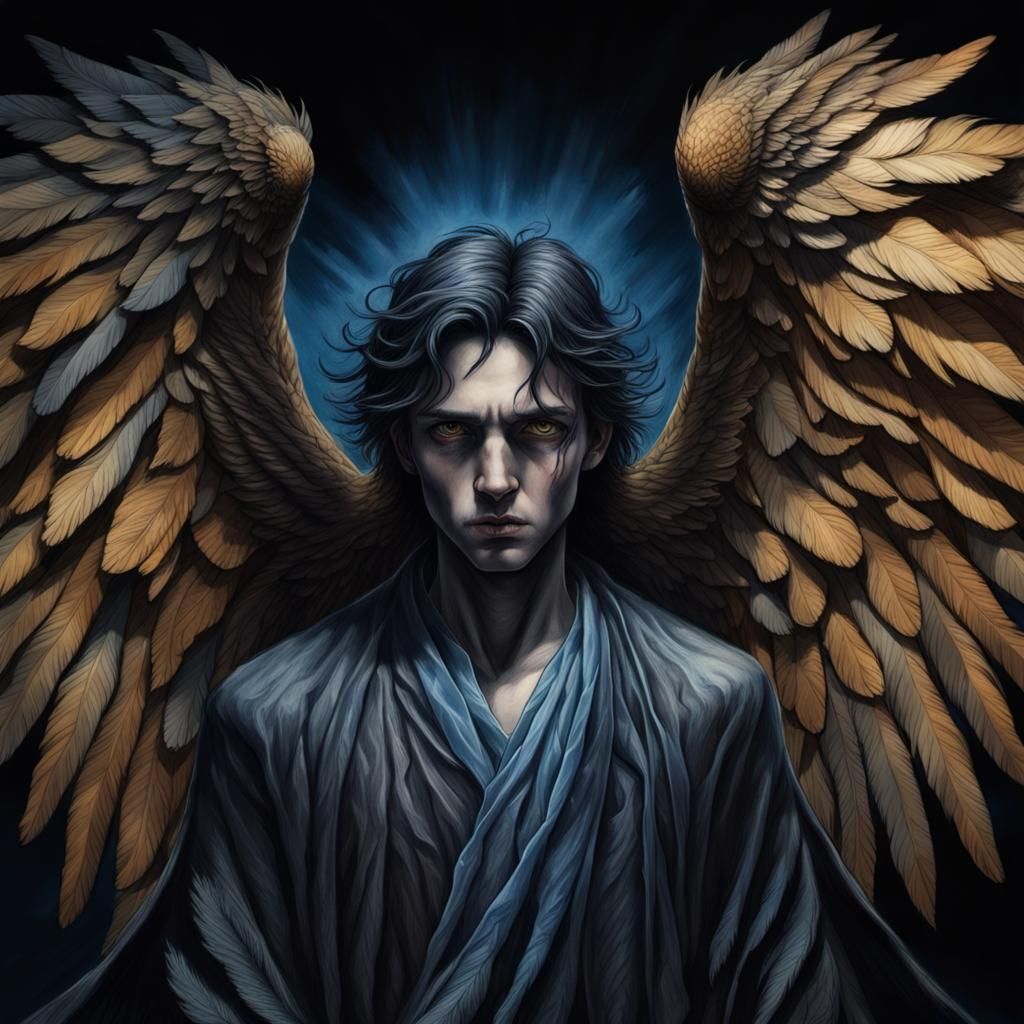 Vassago, Angel of the Abyss: Charcoal Illustration