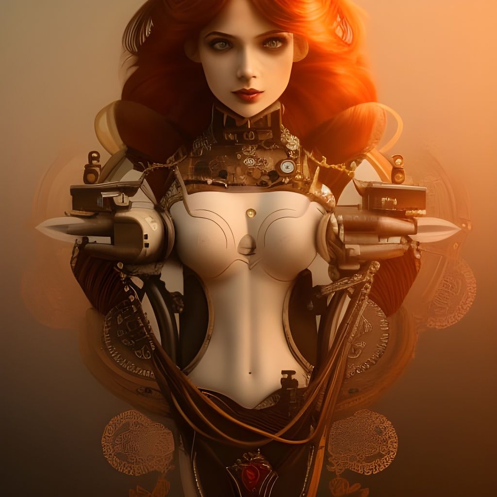 Ornate Steampunk Girl Portrait in Cinematic Style
