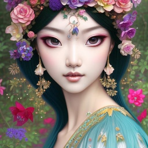 Lihua in the fantasy garden