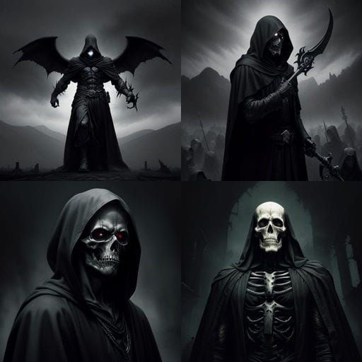 Dark Renaissance Death Portrait in the Style of Michelangelo