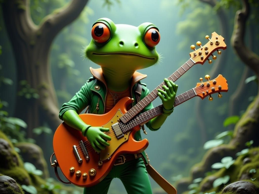 Adventurous Pepe the Frog AI Art