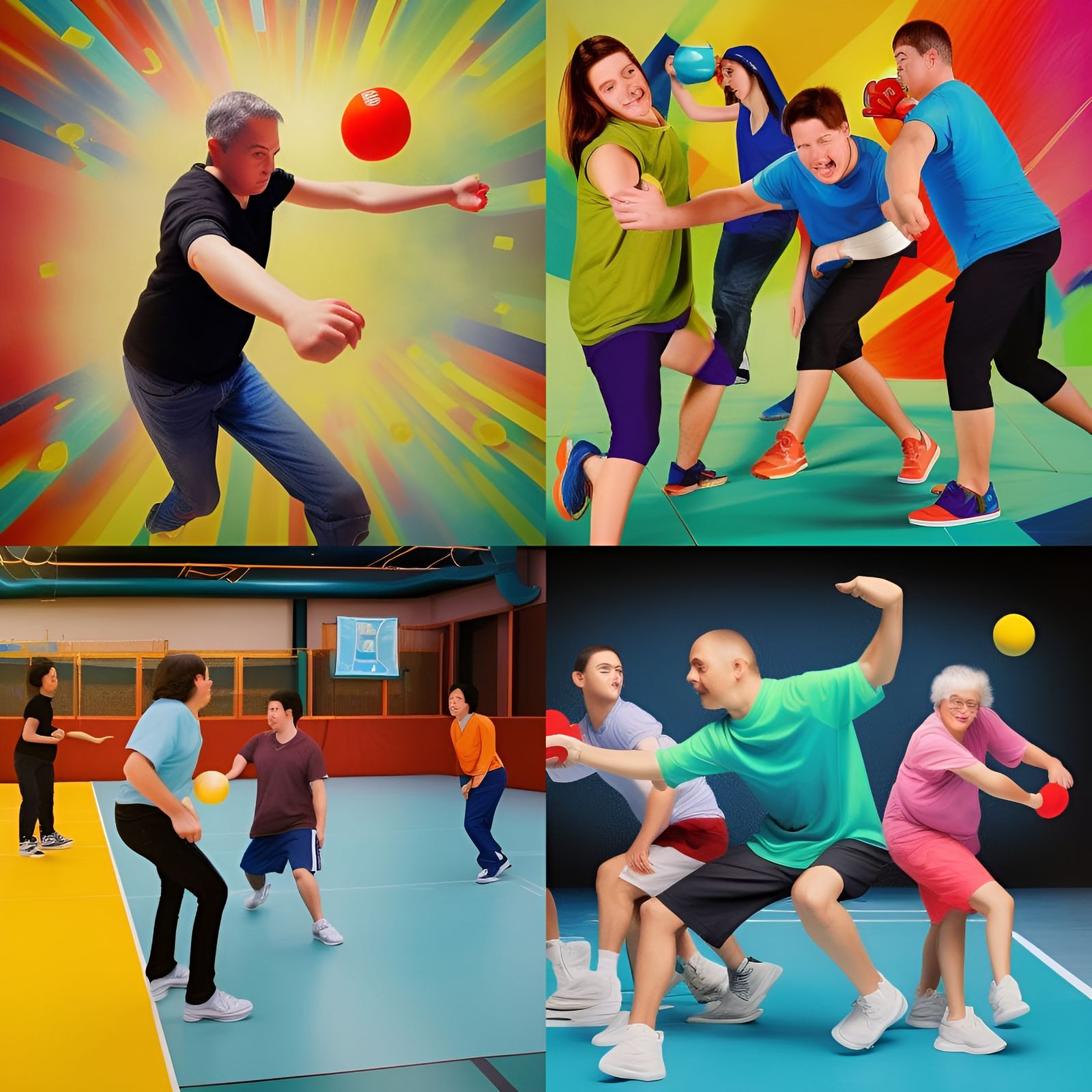 Adults Playing Dodgeball Realistically