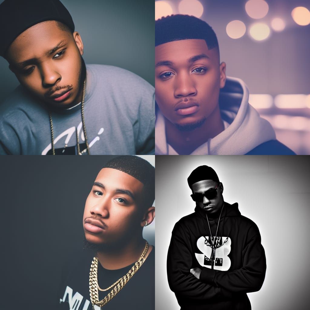 Rapper Portrait in Professional Photography Style