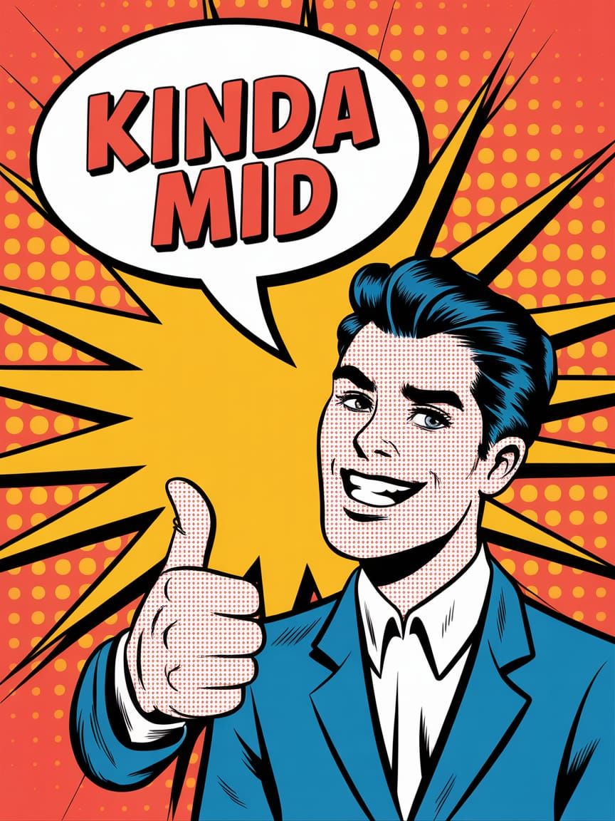 Pop Art Design with Thumbs Up and Comic Bubble