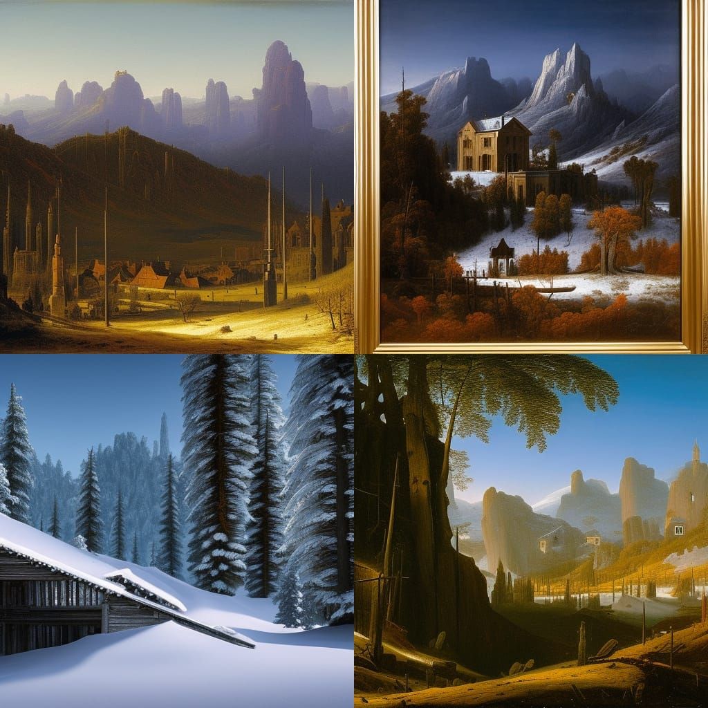 Monastery Burial Ground in Neo-Expressionist Style