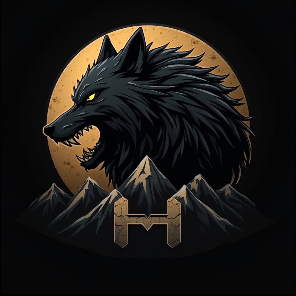 Gritty Military Wolf Logo Design in Vector Style