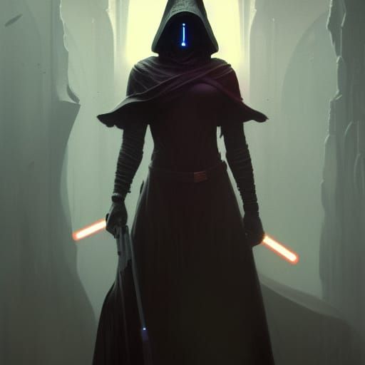 Dark Fantasy Sith Concept Art in Art Nouveau Style