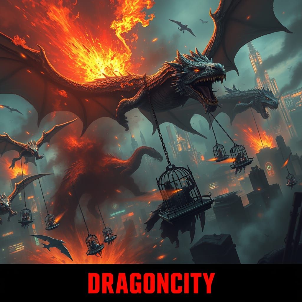 Dragoncity: Dragons Terrorize a Futuristic Medieval City