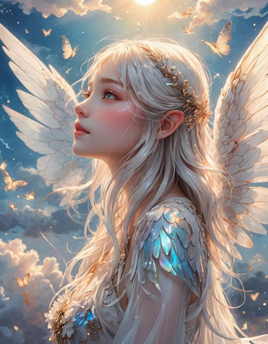 Ethereal Fairy Portrait in Whimsical Anime Style