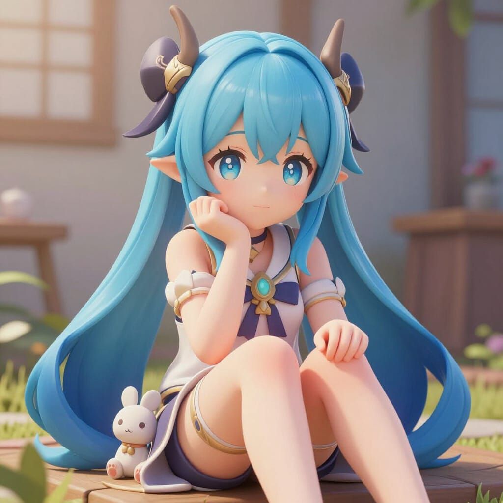 Anime Maid Woman Dominates Bound Boy in 3D Art