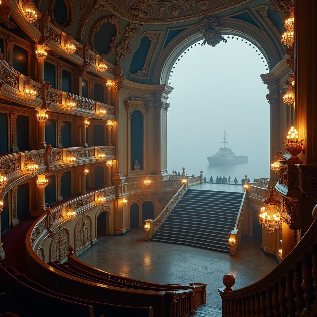 Ornate Opera House in Baroque Style