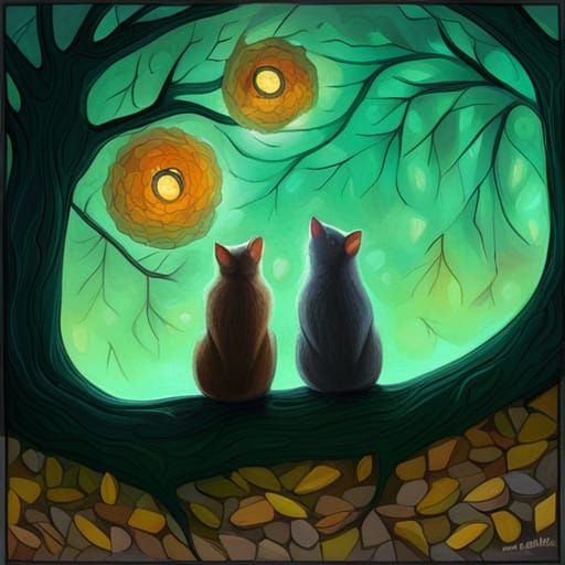 Detailed Gouache Painting for Emo Pop Album Cover