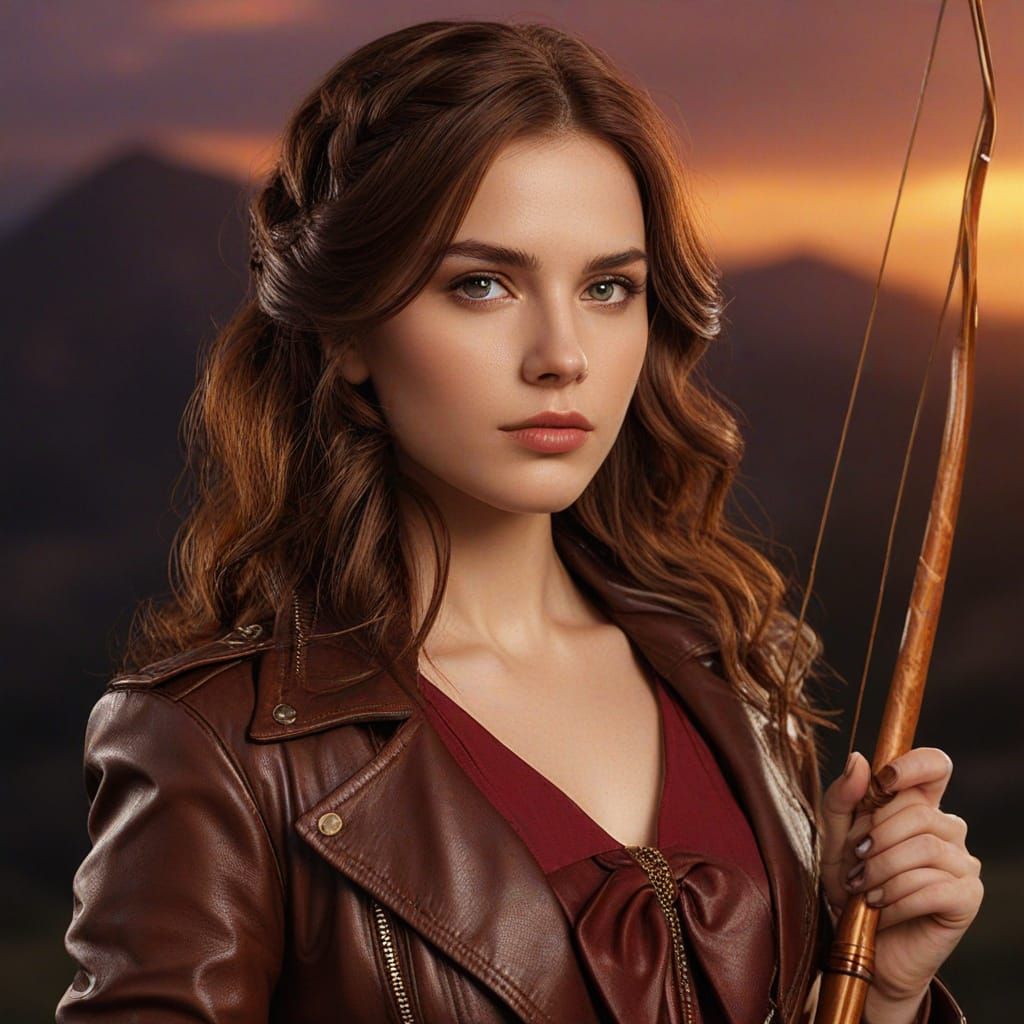 Fantasy Archer in Golden Light: A Matte Painting