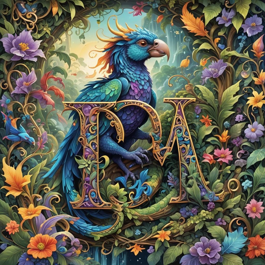 Calligraphic Animals in Cartoon Style, 3D Rendered