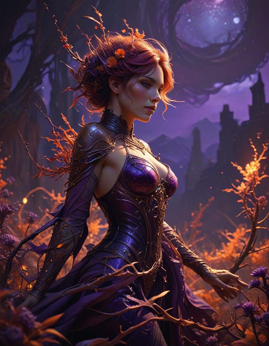 Dark Fantasy Desert Queen in Hyperdetailed Style