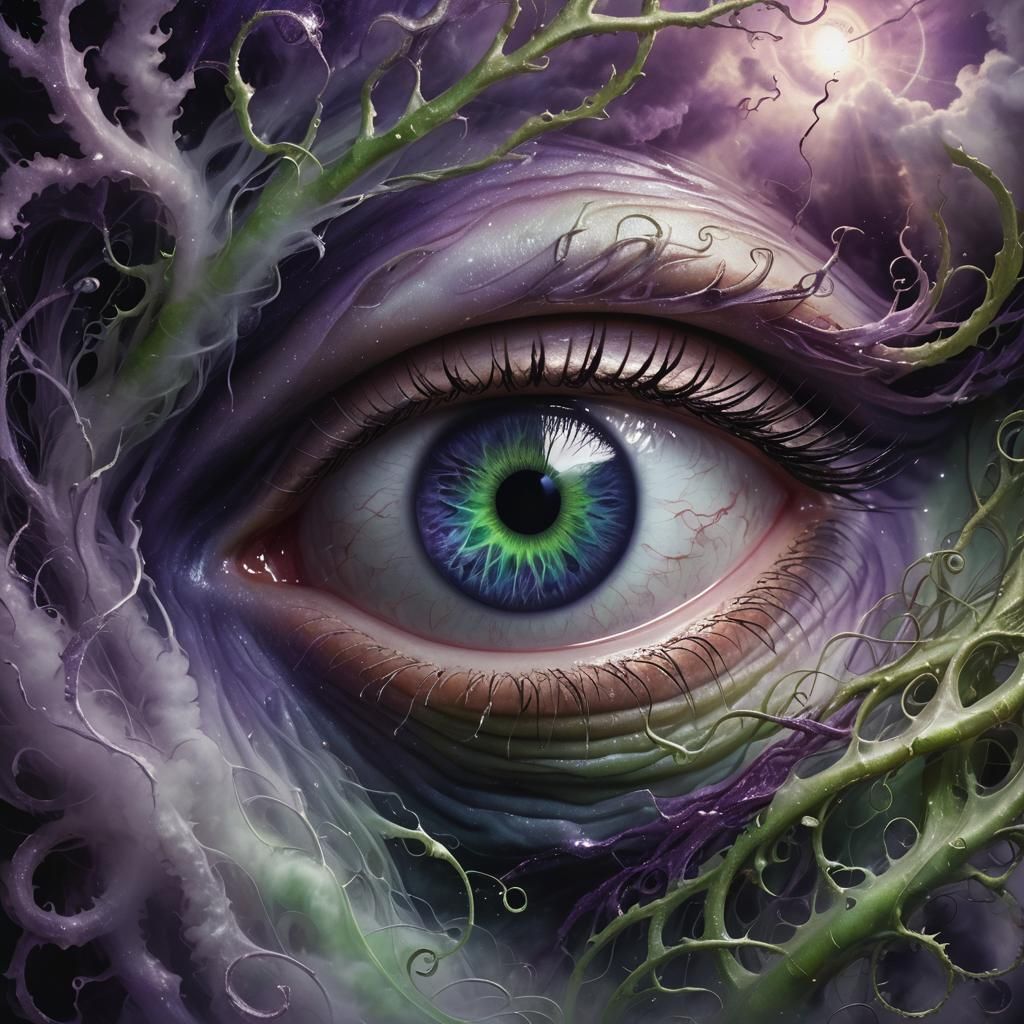 Ethereal Eye Stares Deep, a Surrealist Matte Painting