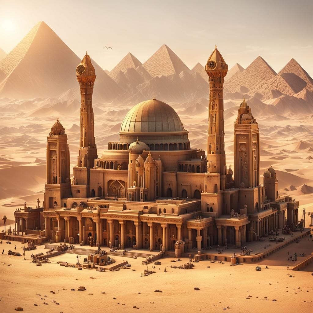 Steampunk Neo-Gothic Necropolis: Epic Panoramic Vista