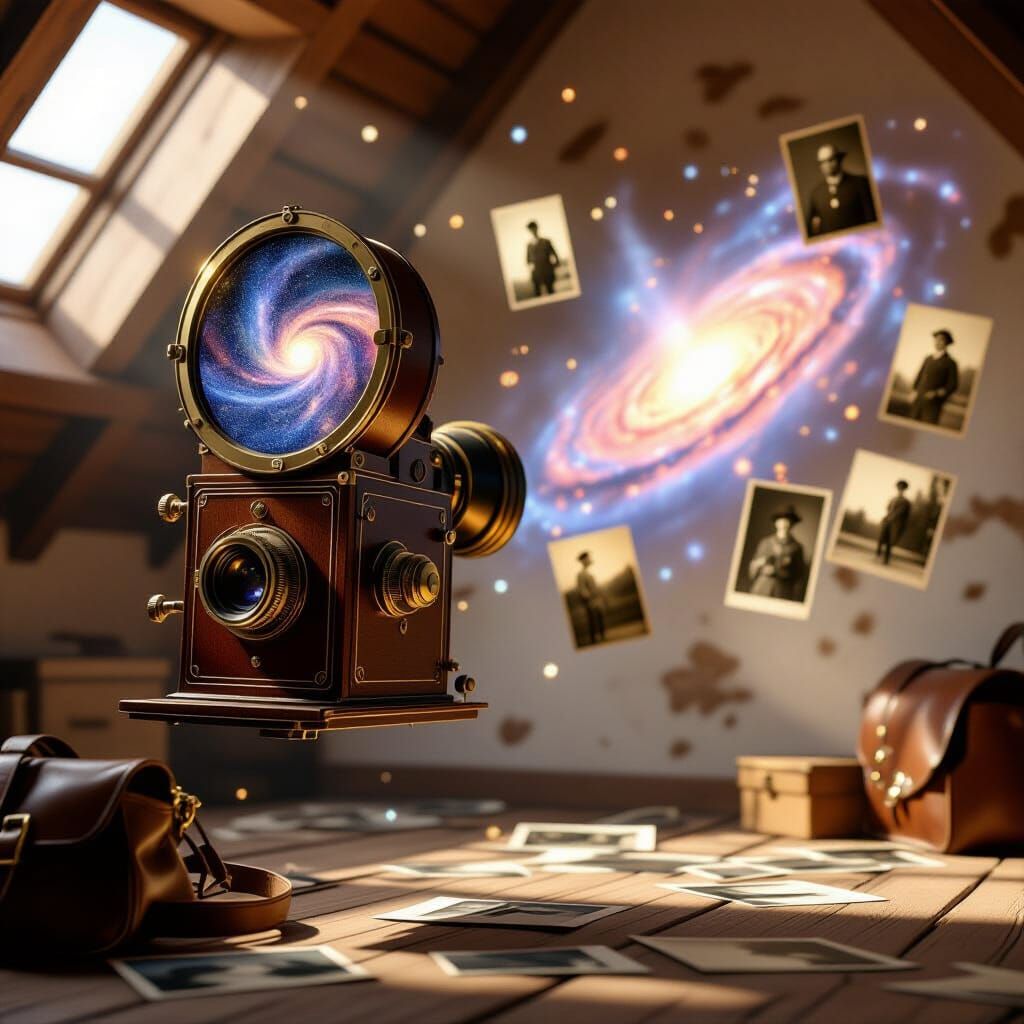 Camera Obscura Projecting a Galaxy in Unreal Engine 5