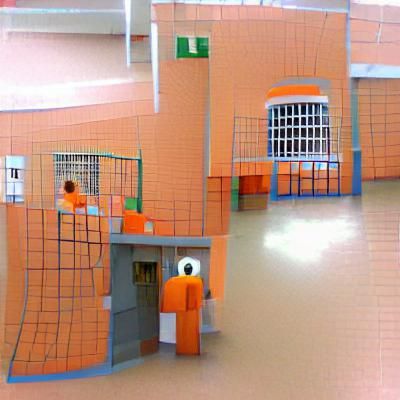 AI Generated Image of a Prison Interior