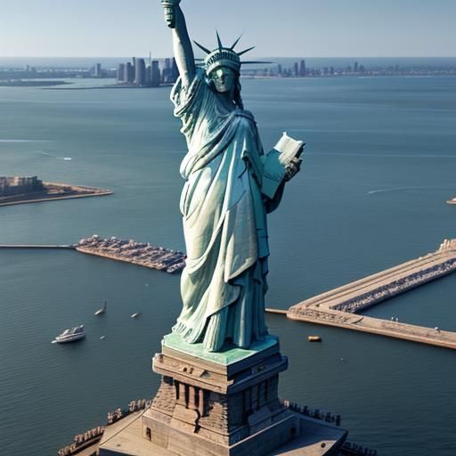 Statue of Liberty Pixel Art Rendition