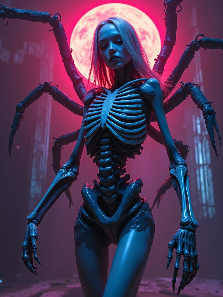 Surreal Biomechanical Nightmare Unfolds on Cyber-Gothic Rave...