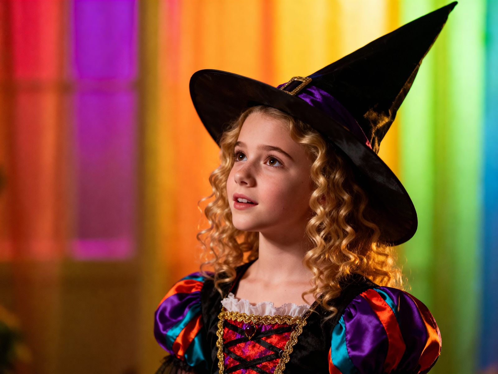 Young Girl as Wendy the Witch for Halloween