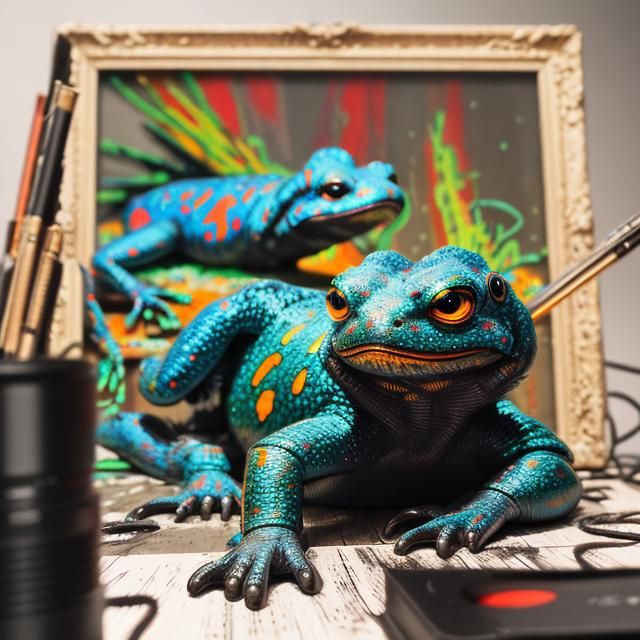 These Neon Smashed Faced Newts II