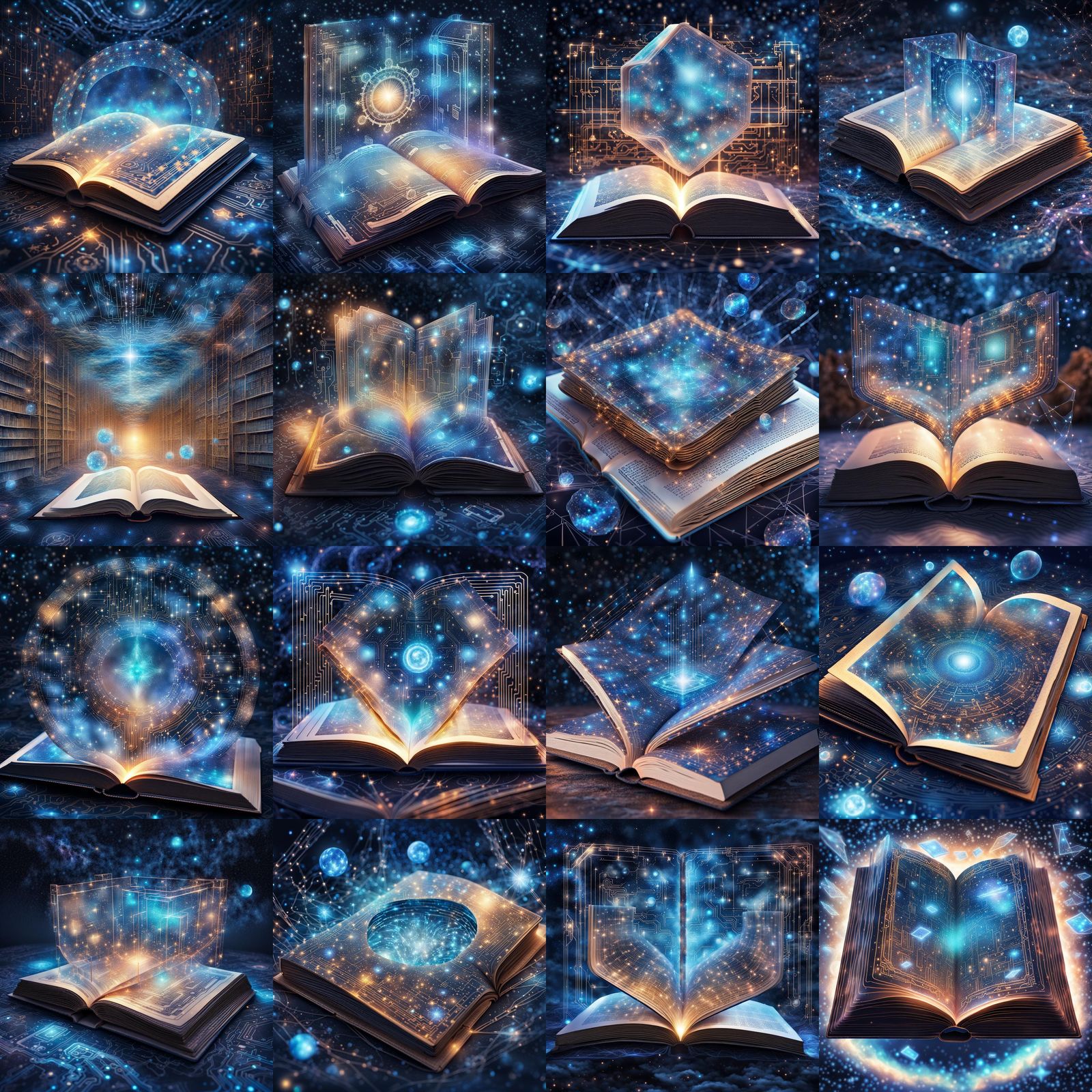 Starry Sky and Circuits in Transparent Open Book