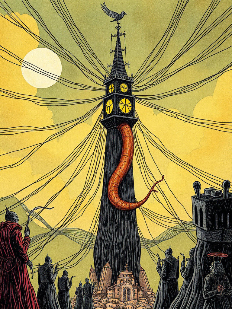 Eldritch Princess in Wired Tower, Psychedelic Art