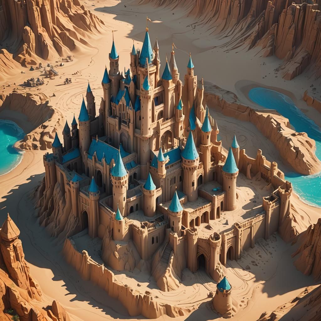 Intricate Sand Castle Concept Art in Unreal Engine