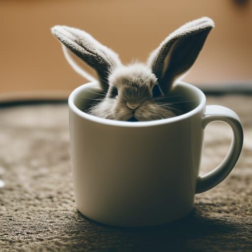 A bunny mug shot.