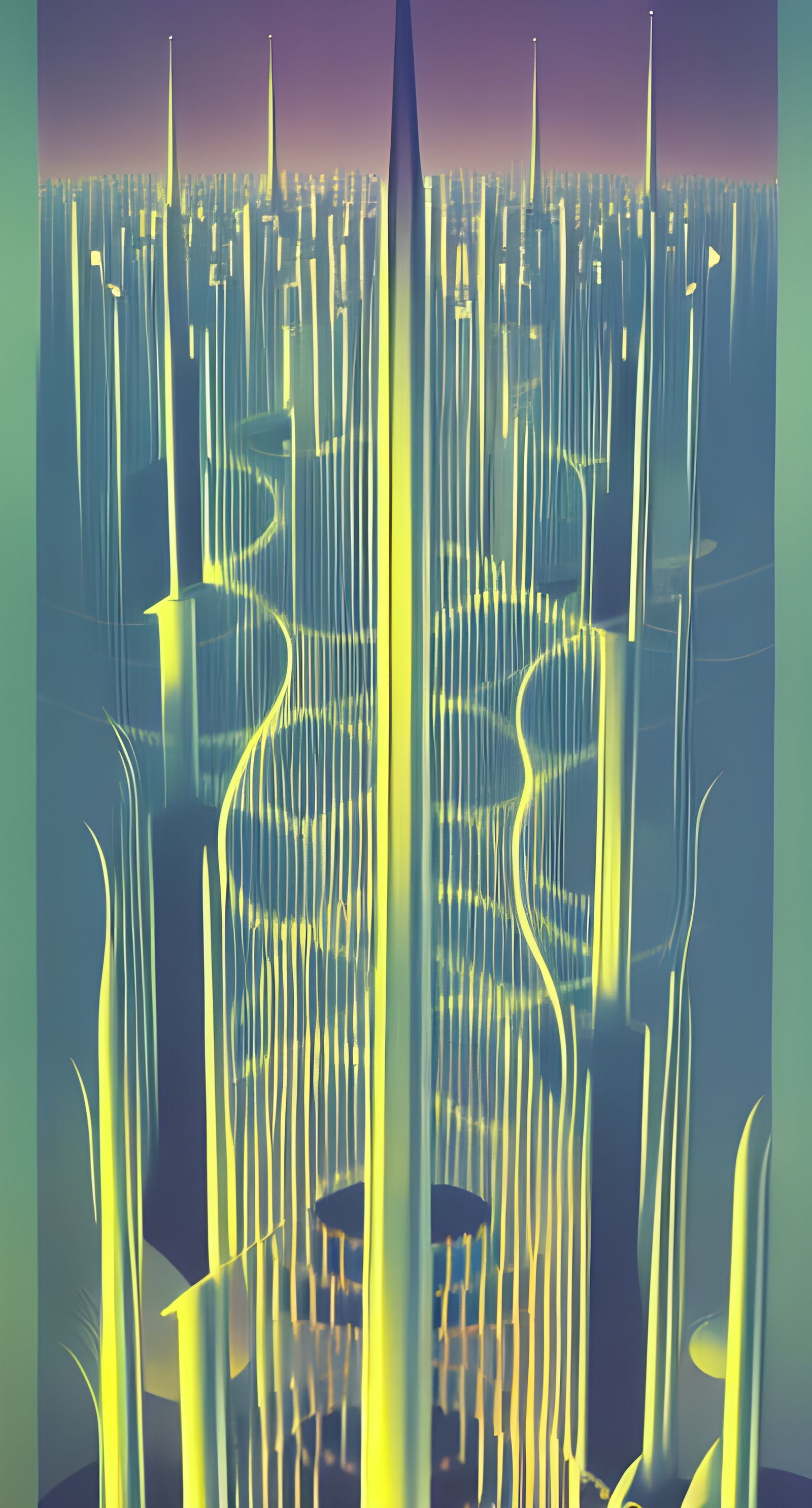 Futuristic Endless City in Hypermaximalist Style