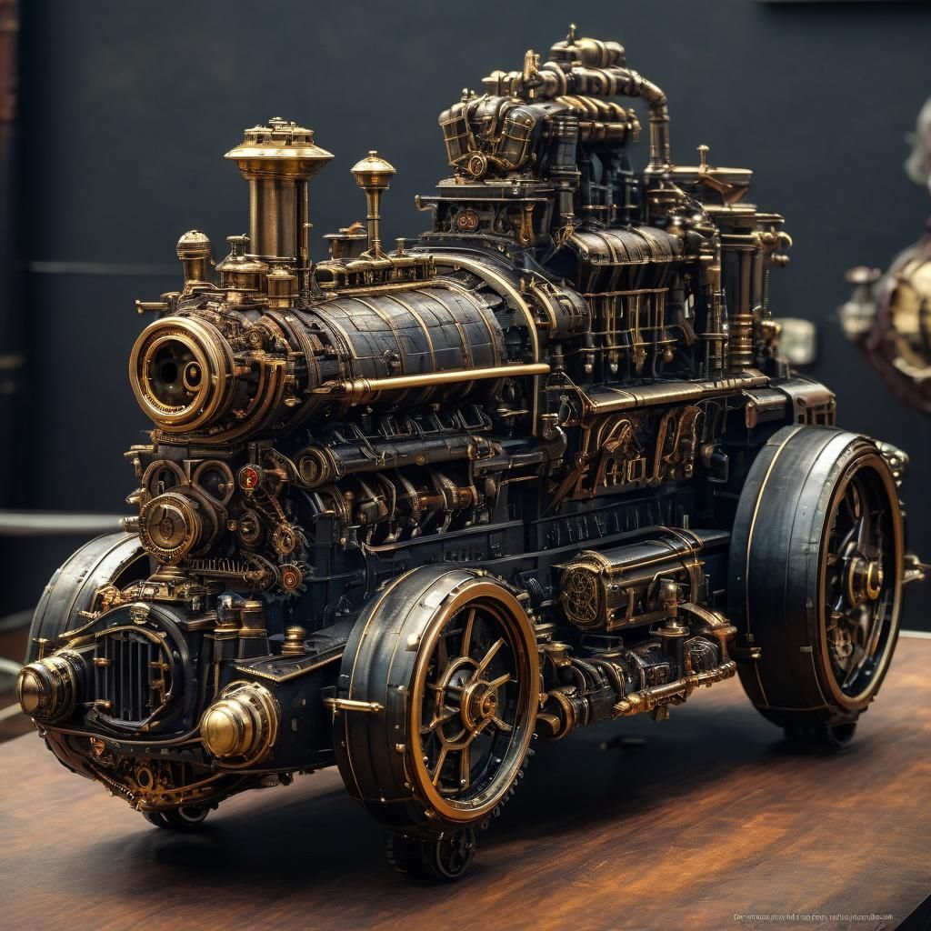 Steampunk Batmobile Engine Design