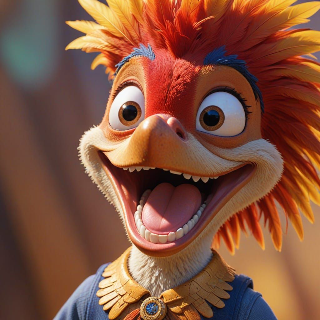 Woody Woodpecker Laughter in Pixar Style