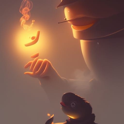 Rubber Duck Smoker: Dark Fantasy Concept Art