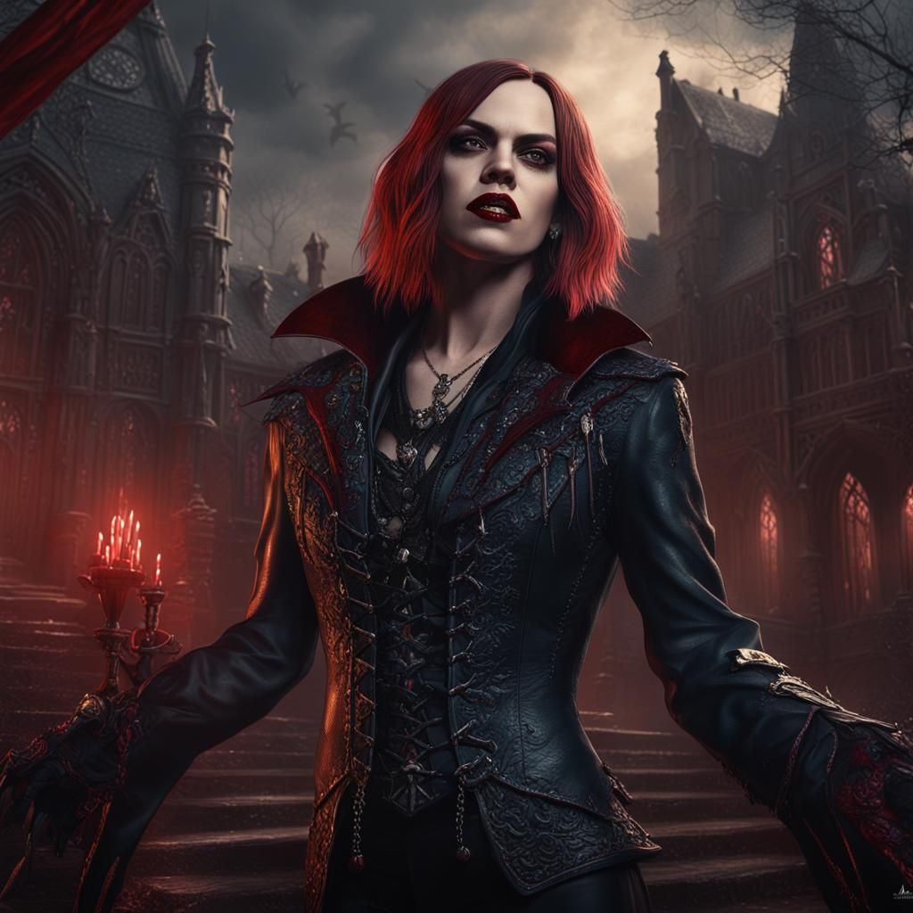 Female Vampire Detailed Matte Painting
