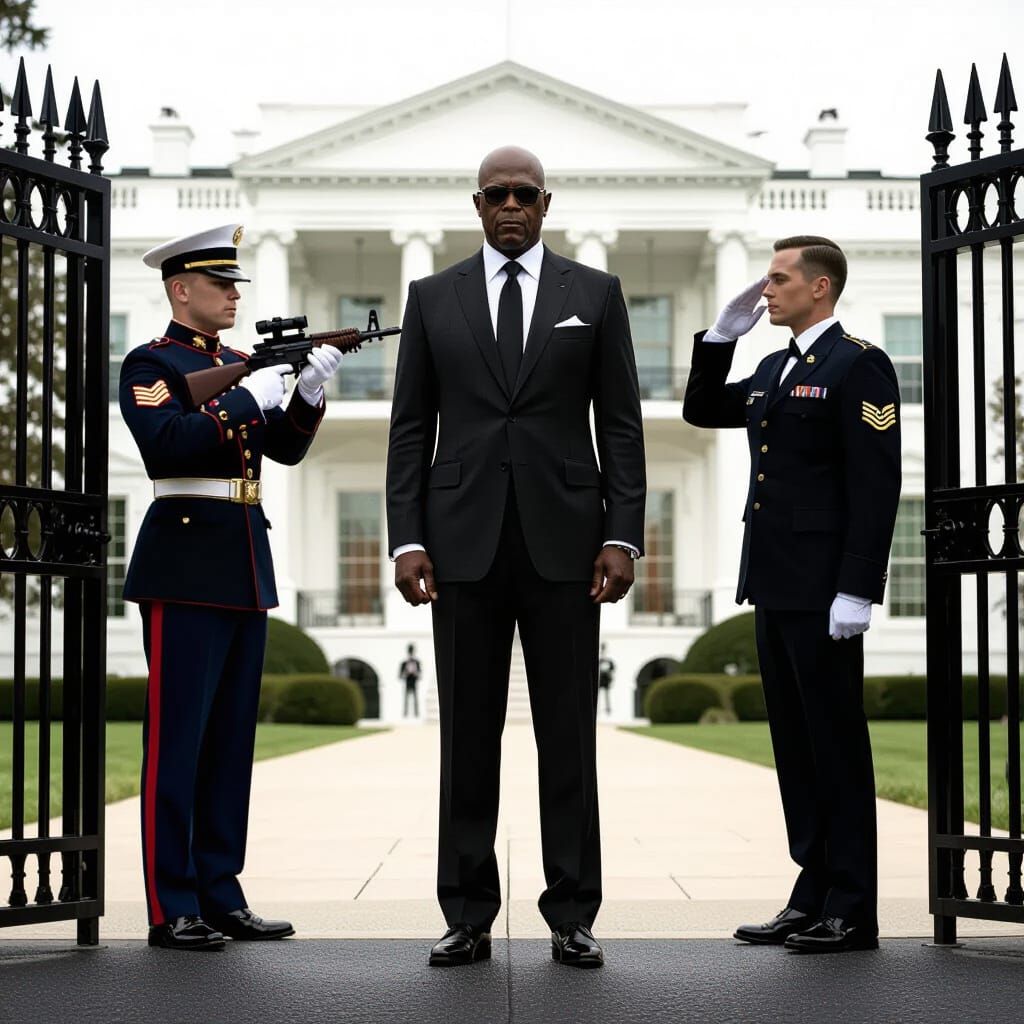 Samuel L. Jackson at the White House