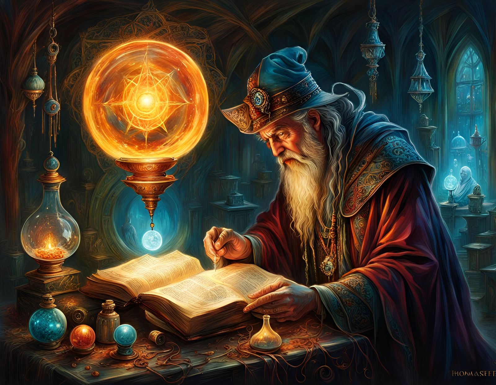 Sorcerer and Apprentice Conjuring Magic