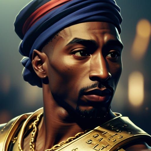 Tupac Shakur as Champion: Cinematic Film Still