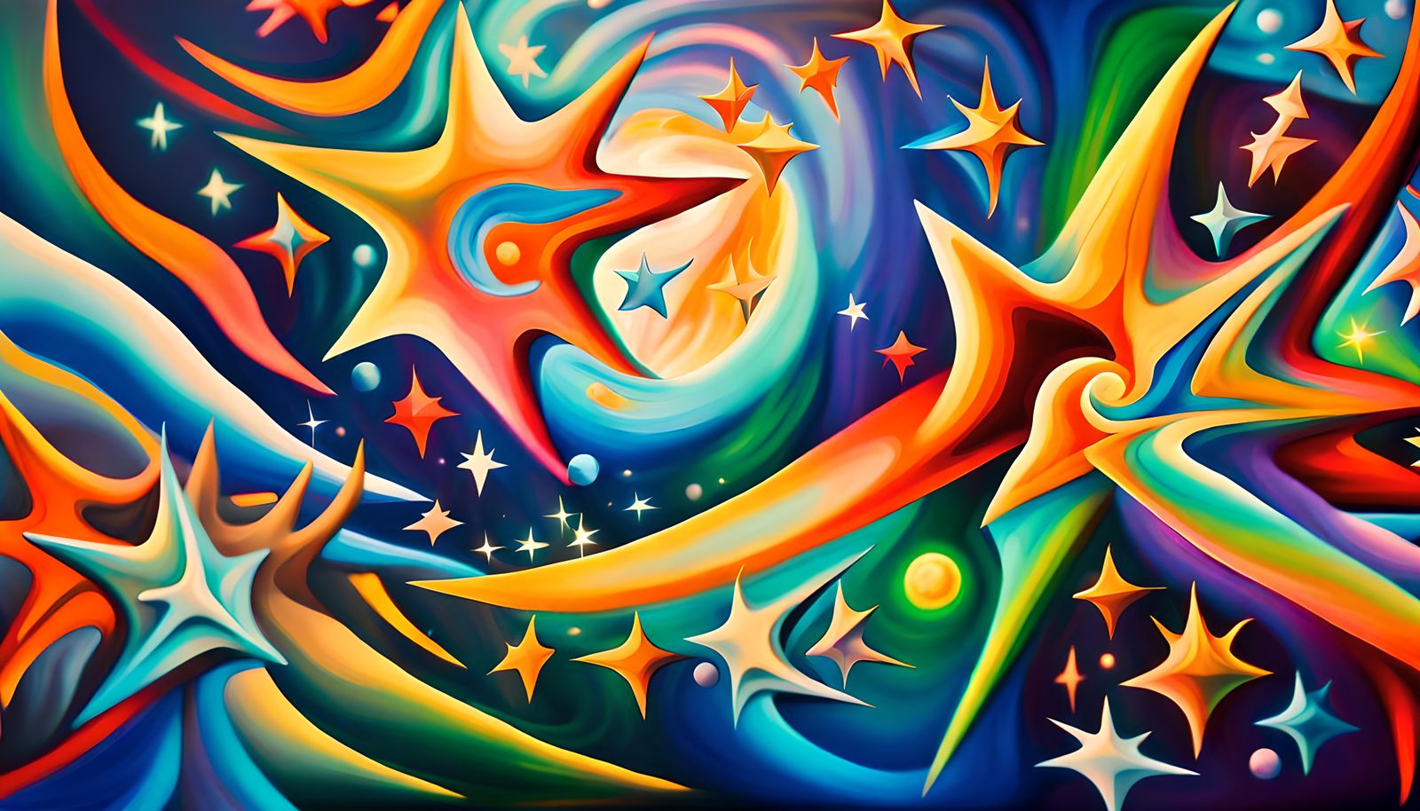 Iridescent Stars Entwined in Electromagnetic Plasma