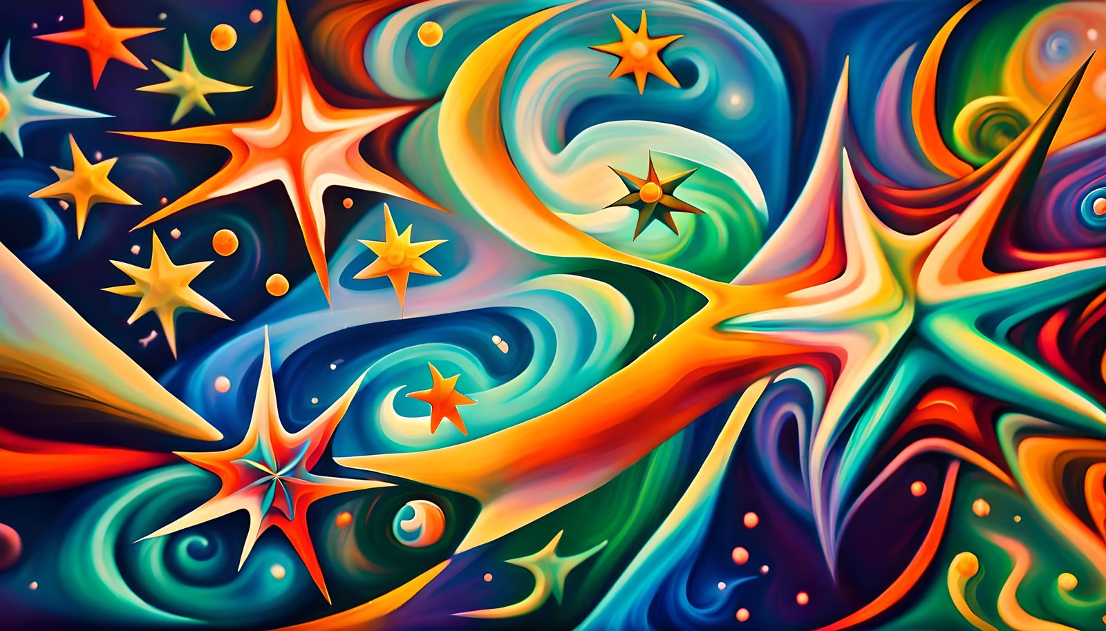 Iridescent Stars in Electro Magnetic Plasma Maelstrom